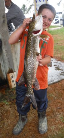 Capturer un tel brochet à 10 ans, c&lsquo;est un exploit.